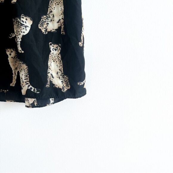 Forever 21 Sleeveless Leopard Tank Black Women's S Lightweight - Picture 3 of 7